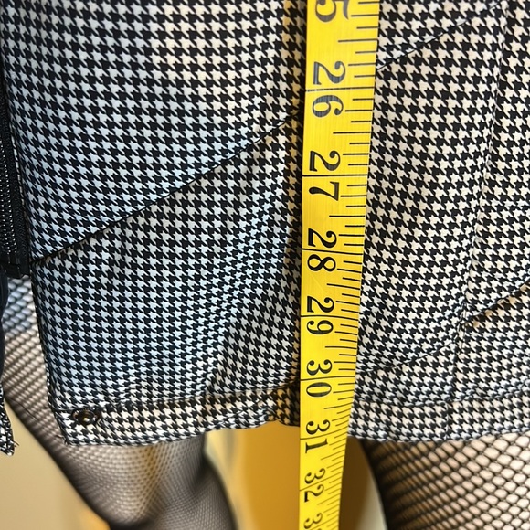 Christopher & Banks Long Quilted Houndstooth Vest Color: Black/White - Picture 7 of 12